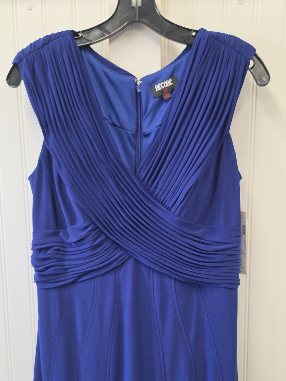 Decode 1.8 NWT Indigo Blue Crossover Mother Groom Bride Maxi Dress Size 12